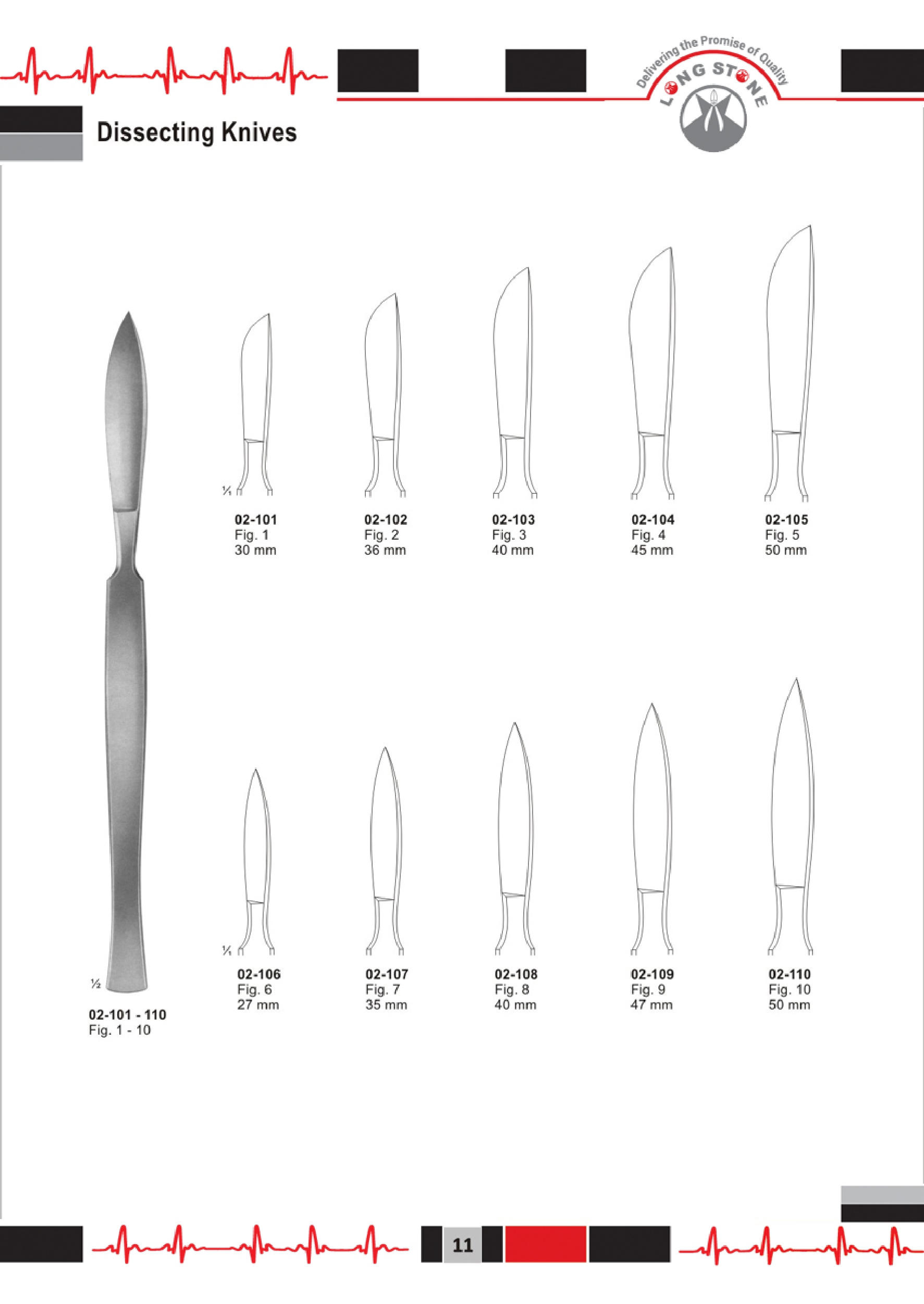 Scalpels, knives and Scalpel Handles